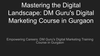 Digital Marketing Training Course in Gurgaon