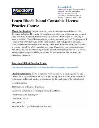 Learn Rhode Island Constable License Practice Course