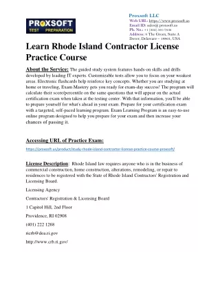 Learn Rhode Island Contractor License Practice Course