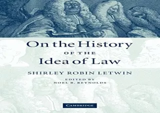 PDF On the History of the Idea of Law Kindle