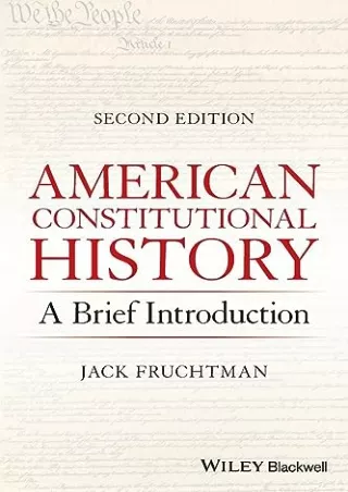 Epub American Constitutional History: A Brief Introduction