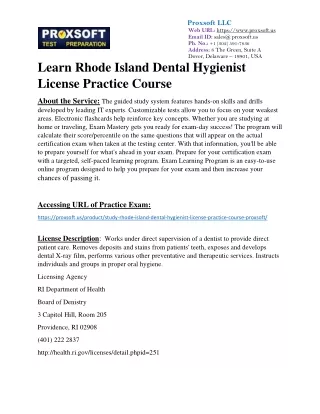 Learn Rhode Island Dental Hygienist License Practice Course