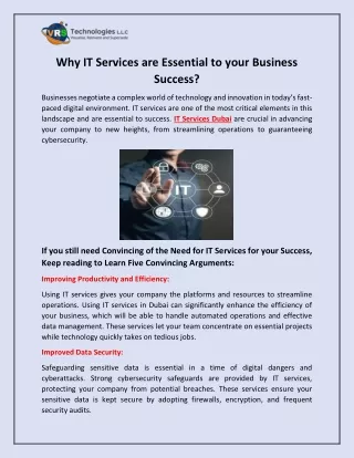 Why IT Services are Essential to your Business Success?