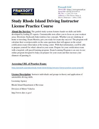 Study Rhode Island Driving Instructor License Practice Course