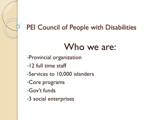 PEI Council of People with Disabilities