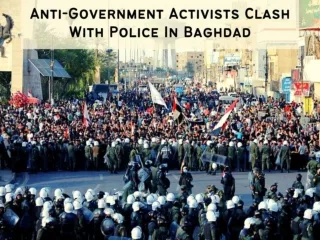 Anti-government activists clash with police in Baghdad