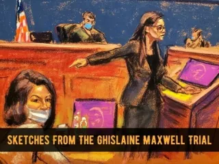 Sketches from the Ghislaine Maxwell trial