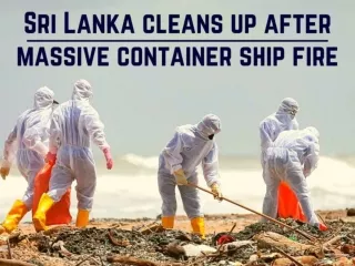 Sri Lanka cleans up after massive container ship fire