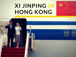 China President Xi Jinping arrives in Hong Kong